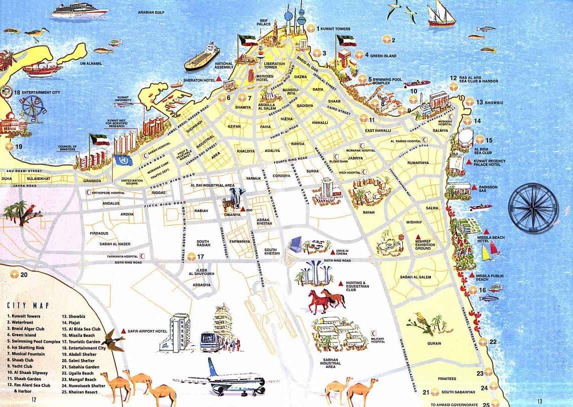 지도 관광 쿠웨이트