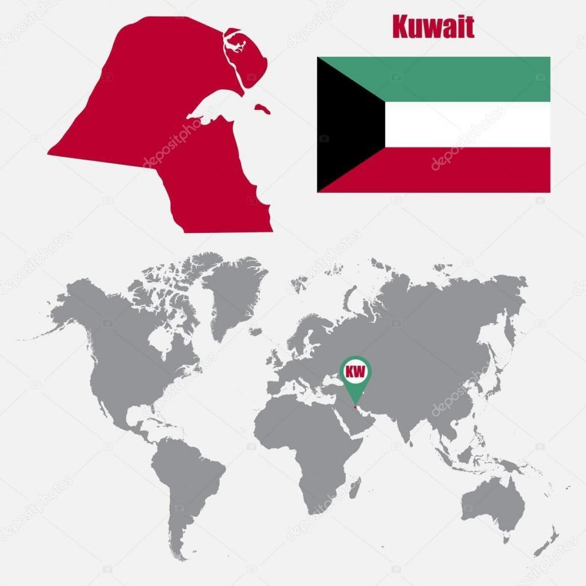 쿠웨이트 맵에서는 세계 지도